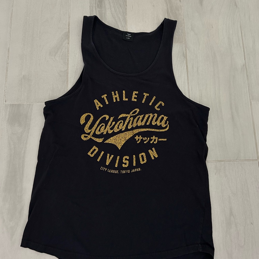 Cotton On Black and Gold Athletic Tank Top